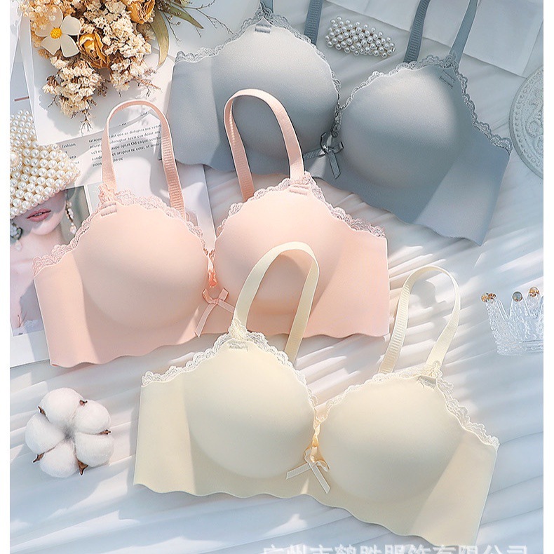 Ventas directas de fábrica comercio electrónico transfronterizo Sudeste de Asia Vietnam Tailandia damas burbujas encaje pecho pequeño recogido sujetador Tovin