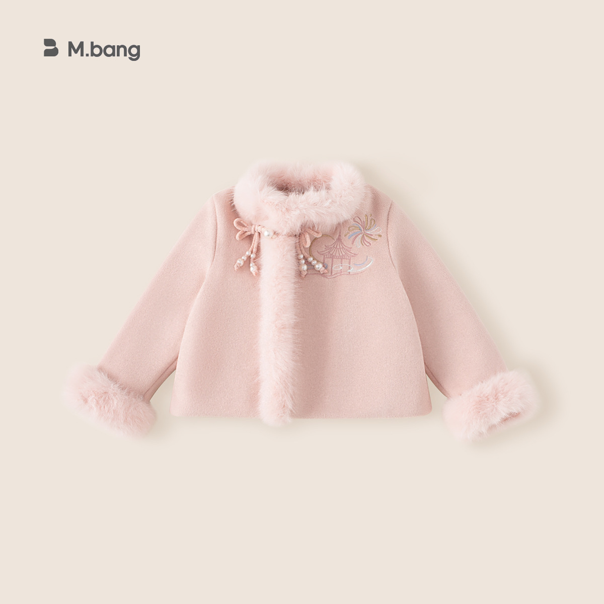 Yubao ropa infantil de niñas chinas estilo de invierno nuevo vestido chino abrigo vestido de Año Nuevo vestido de niña