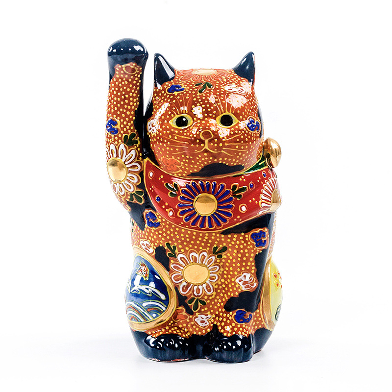 컬러풀(치성) 행운의 고양이, 높이 19.5cm(매트 제외)