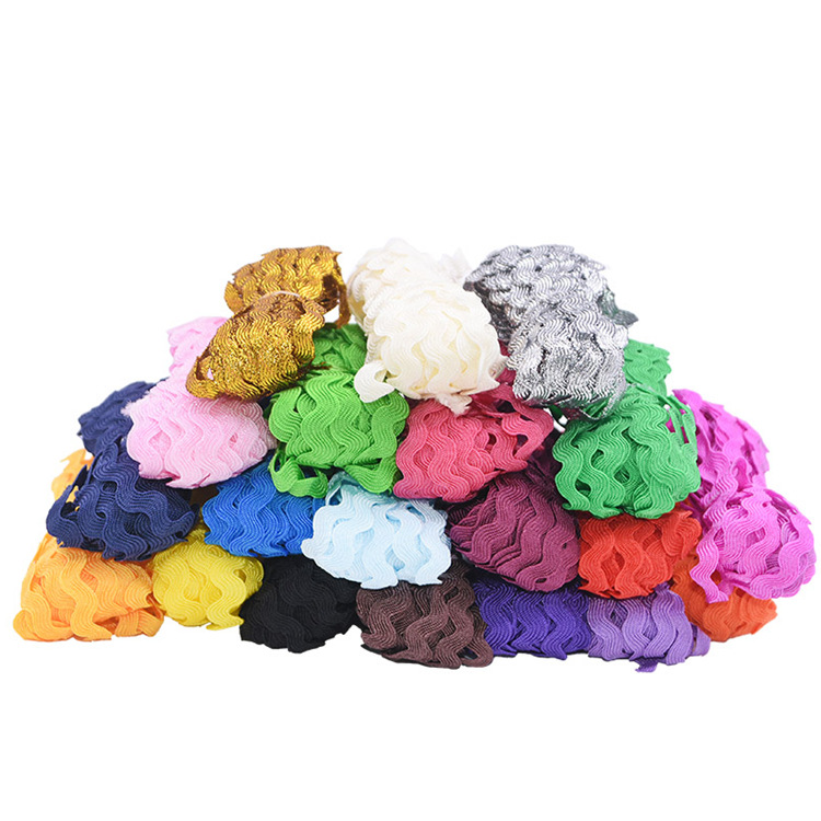 En stock 0,5-1cm polipropileno S onda patrón cinta encaje marinero cinturón cortina decoración hecha a mano DIY accesorios de ropa