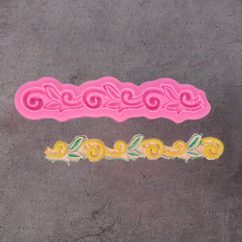 Retro Flower Vine Embossed Lace Molded Sugar Art Silicone Mold Chocolate Fondant Silicone Mold