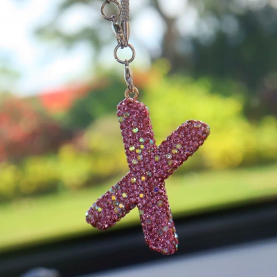 Full Diamond Love Bear Car, Car hanging - x-letter-car-pendant-pink