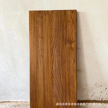 老榆木板材实木桌面板护墙做旧板一字板吧台板实木飘窗板榆木板材
