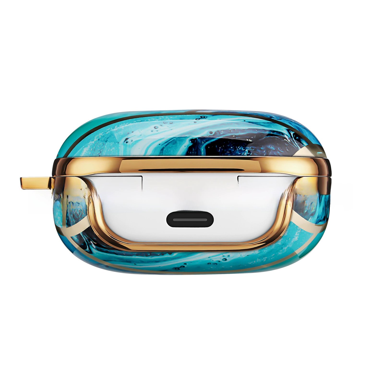 Blue Gold Marble IMD Headphones Set is suitable for BUDS2 Live Pro General Bluetooth headset shell electroplating hard shell