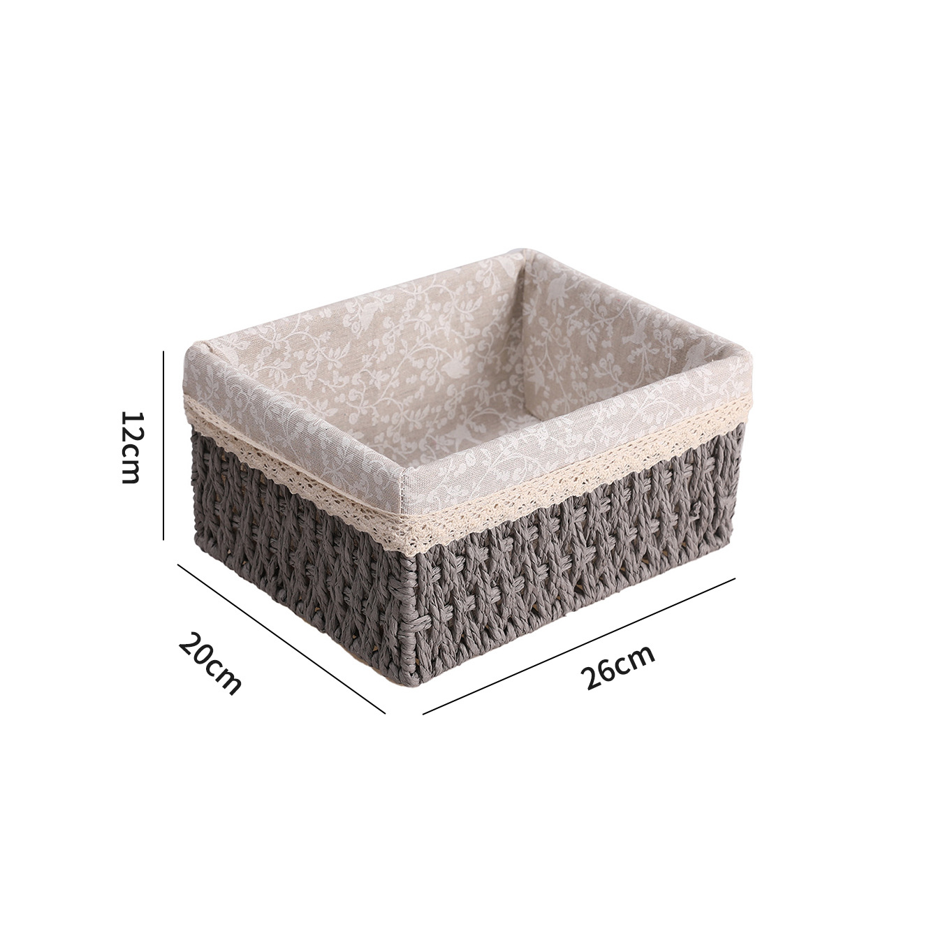 Transfronterizo trenzado cesta de almacenamiento mesa de té caja de almacenamiento bocadillos cosméticos cesta de almacenamiento cajas de almacenamiento trenzadas