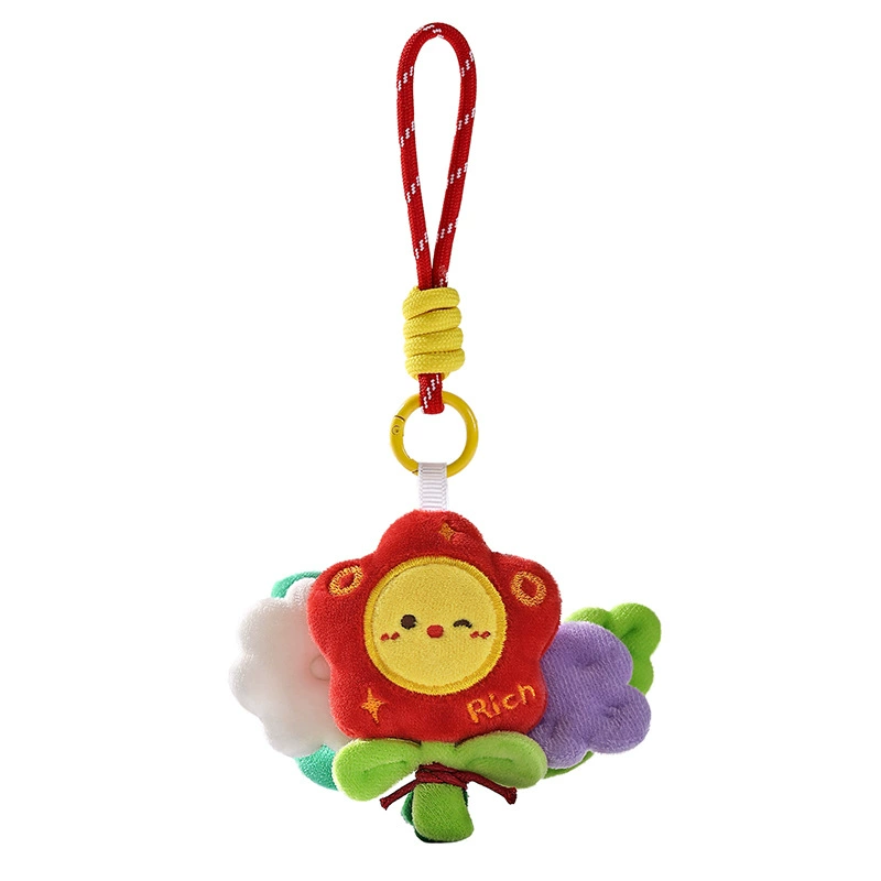 Настоящая плюшевая брелок,keychain, рюкзак, милая украшение для сумки, кукла, подсолнух, подарок ко дню рождения