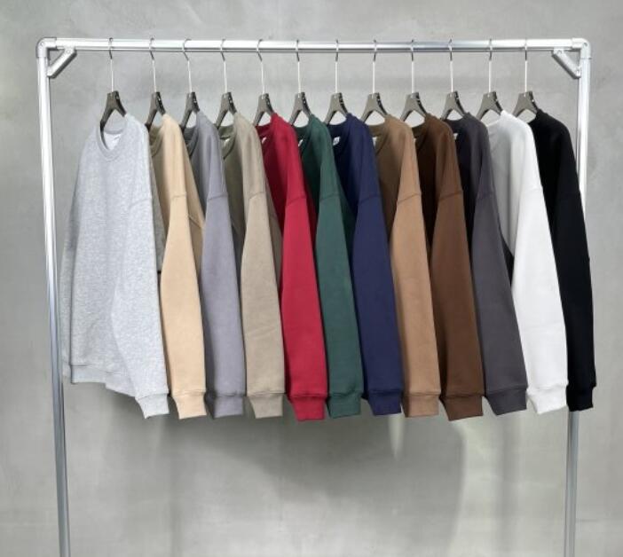 Vêtements pour hommes, nouvelle marque de mode automne et hiver, 350 grammes de dopamine plus velours épaissi, pull ample à col rond pour hommes, sweat à capuche_voghion.com