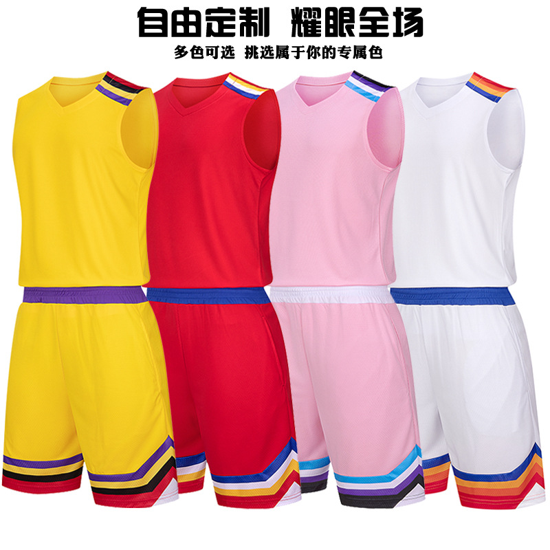 Basketball uniform suit men's group purchase uniform basketball jersey men's new competition uniform quick-drying men's training uniform summer