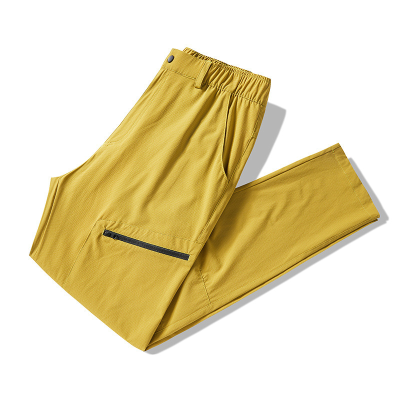 Men's Summer Thin High-Elastic 7A-Grade Antibacterial Quick-Dry Breathable Large-Size Loose Straight-Leg Sports Casual Pants