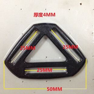 Manufacturers plastic luggage accessories plastic triangle buckle three fork webbing adjustment buckle