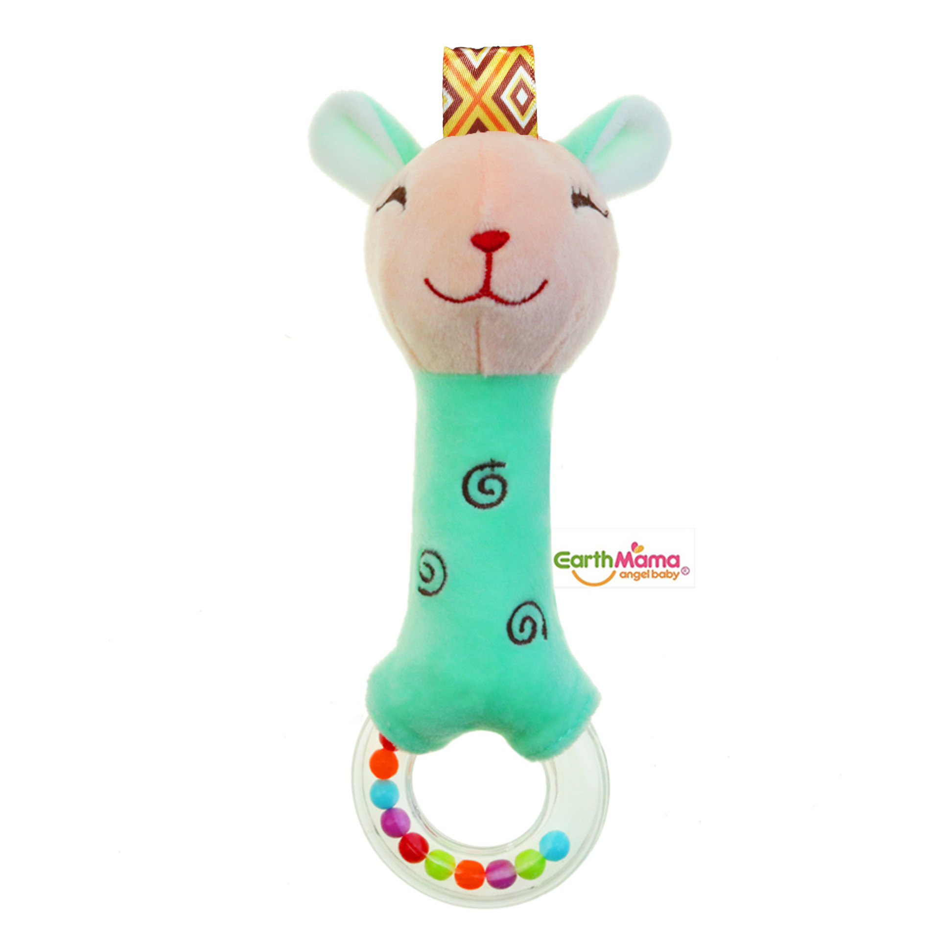 Fábrica al por mayor Earthmama anillo sonajero padre-hijo calmante juguete agarrar felpa sonajero