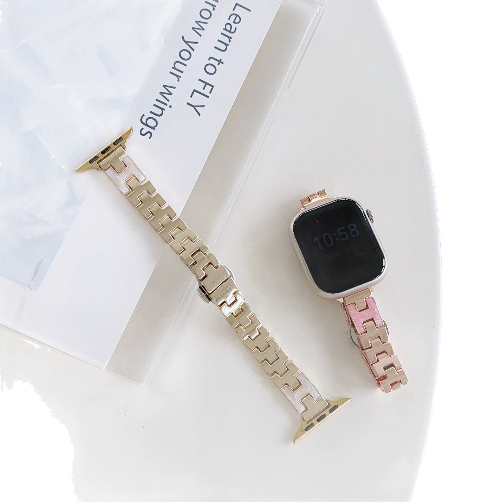 H-drop металлический браслет подходит для Apple iwatch5678910 поколения SE часы Huawei Redmi Xiaomi ремешок
