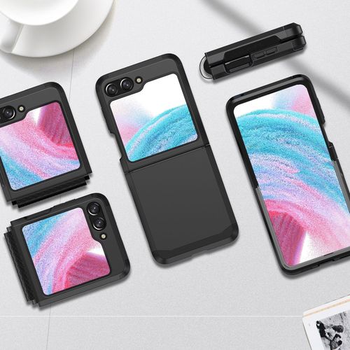 Suitable for Korean Samsung Z flip5 mobile phone case SGP armor hinge integrated contrast color Z flip4 protective cover