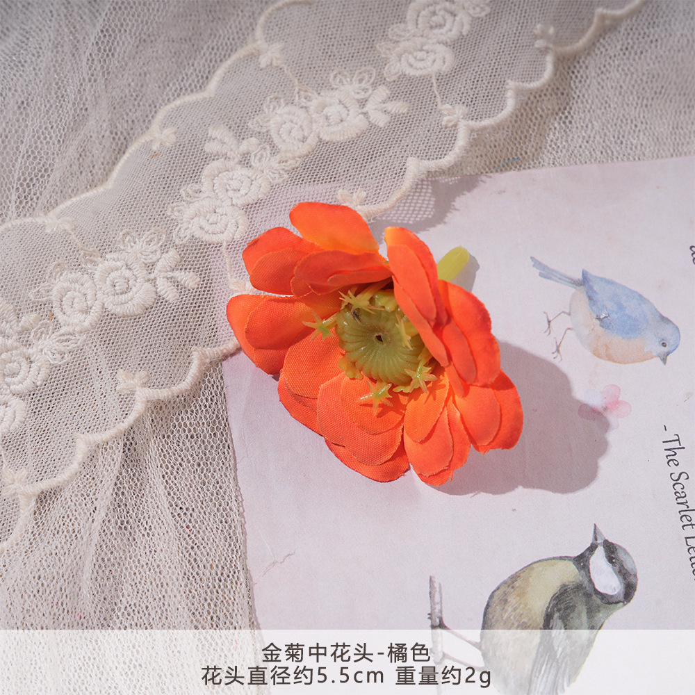 YG-황금 국화 중간 꽃 머리-오렌지