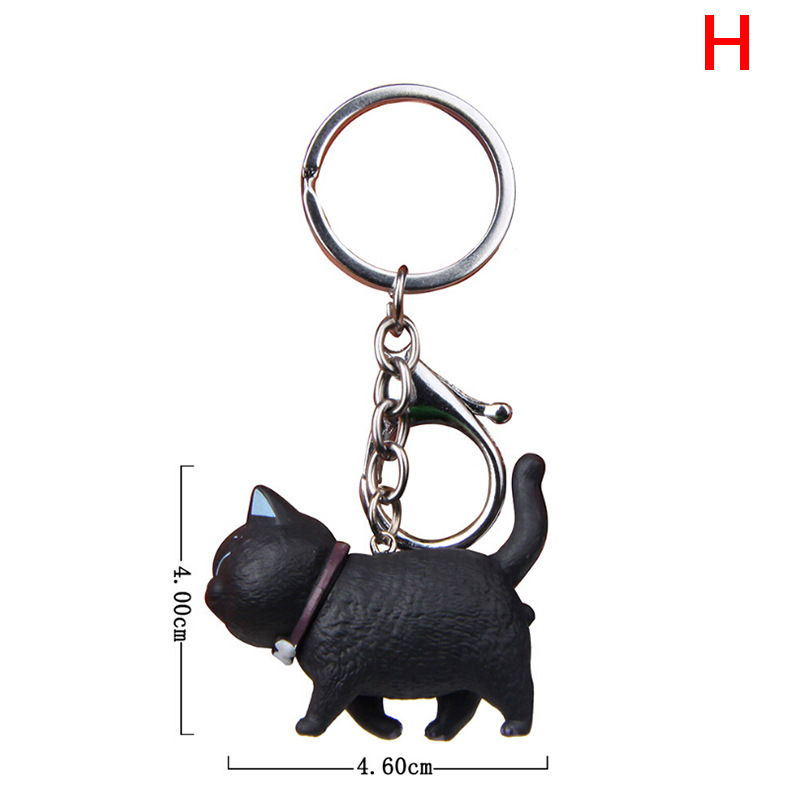Metal Material Cat Pattern Cute Cat Metal Unisex Bag Pendant Keychain