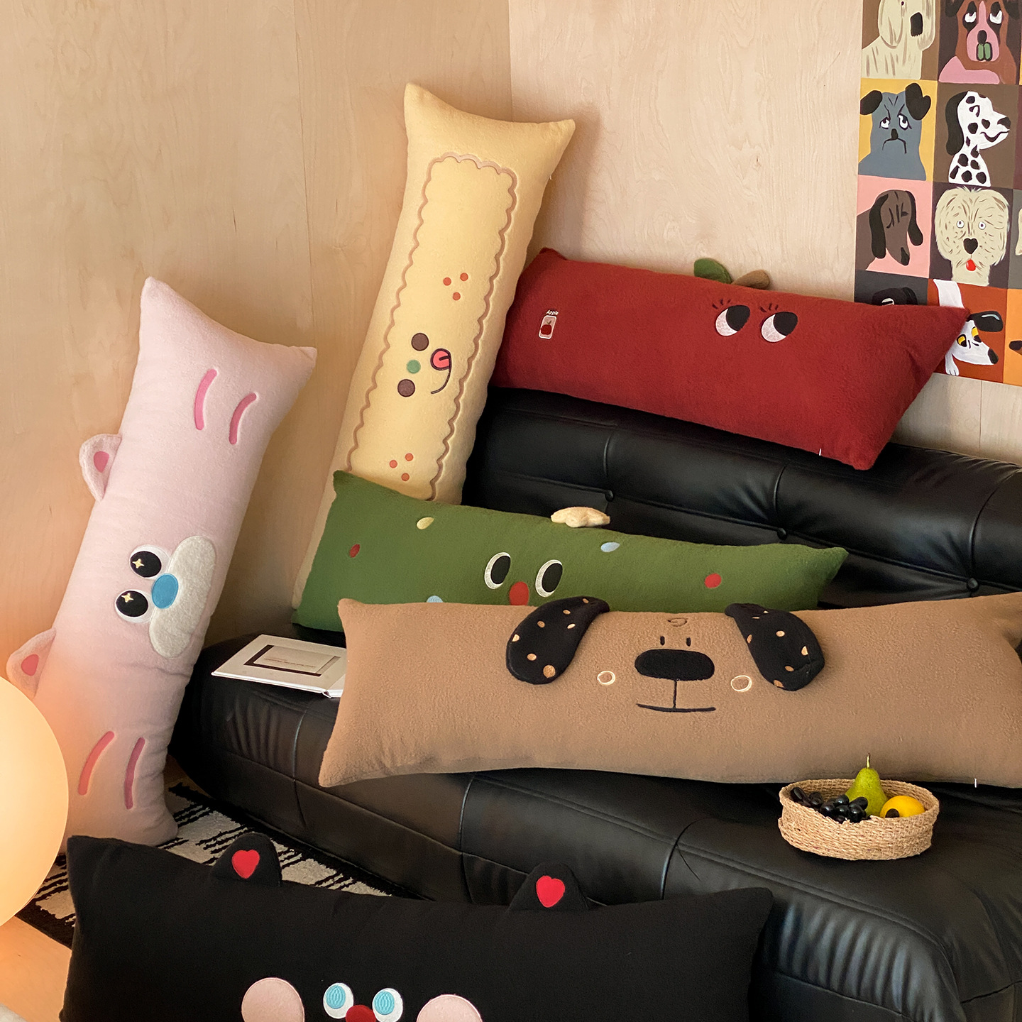 Healing Bionic Wool Velvet Long Pillow Can Be Used as a Lumbar Pillow, Neck Pillow, Sofa Pillow, Pregnant Woman Pillow, Multi-Purpose