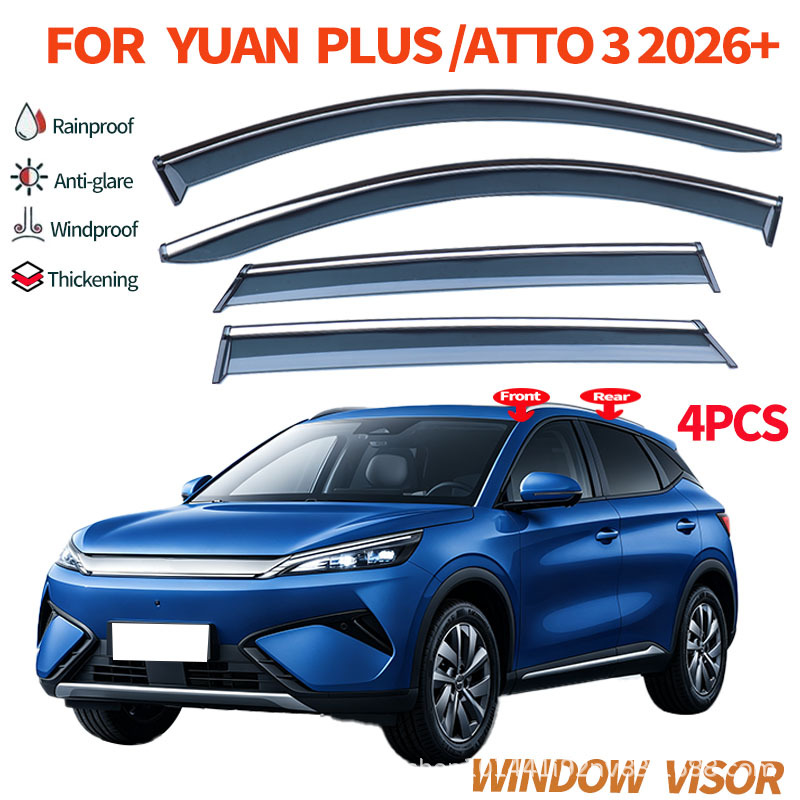 Suitable for BYD Yuan PLUS 2026 model rain and sun visor FOR BYD ATTO 3 MK3 Window Visor