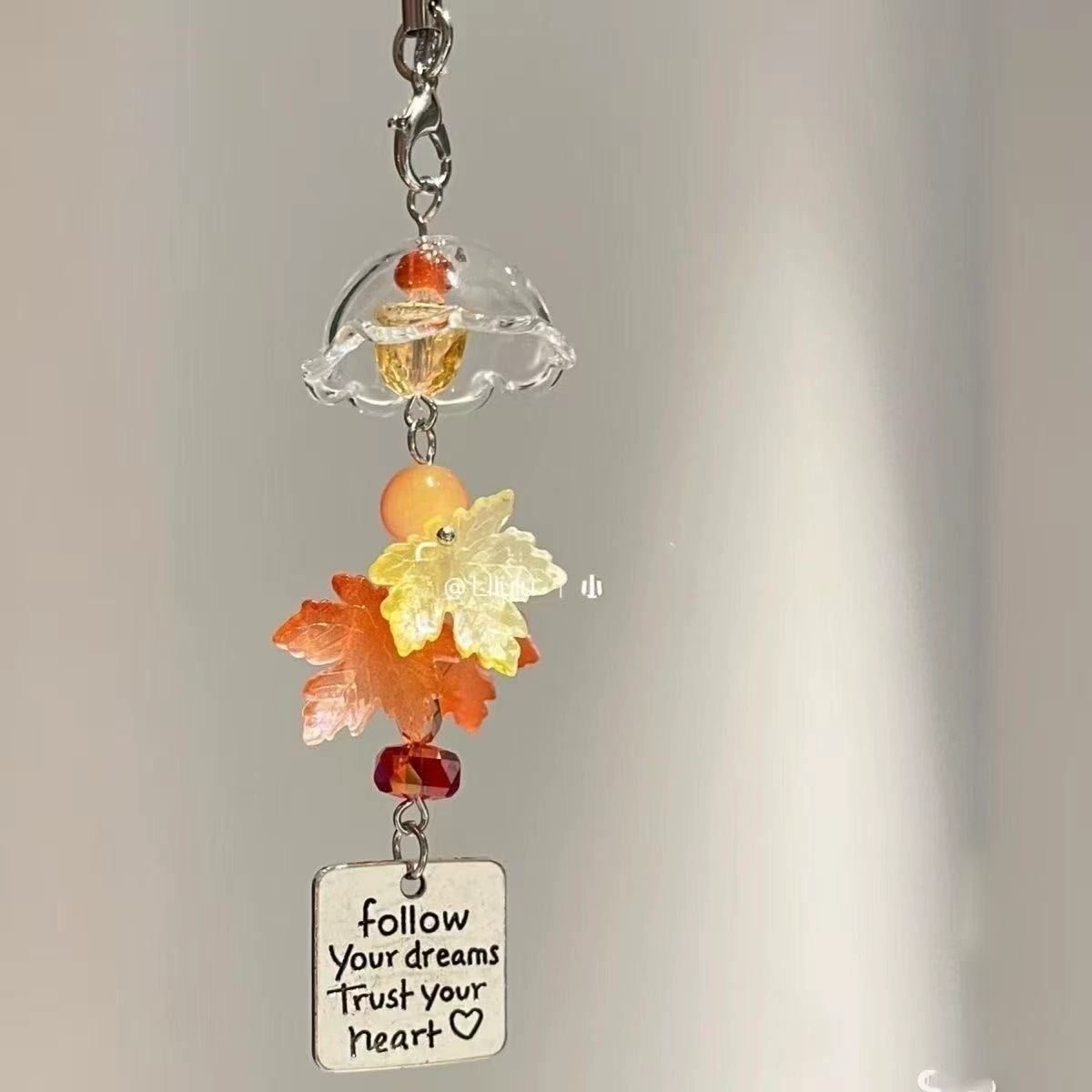 Autumn maple leaf, mobile phone, pendant, backpack, cute keychain, high quality decorations