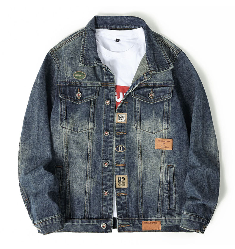 Frühling retro denim jacke männer trendy marke hübsche schlanke jacke gewaschen nostalgischen vielseitig_voghion.com
