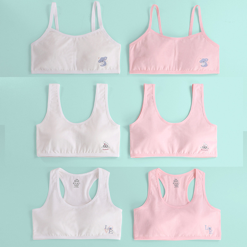 Children's Developmental Underwear Girls Middle School Students Students Cotton Breathable Girls' Bra Wear Small Vest