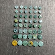 天然翡翠A货冰种蓝水隔珠散珠DIY手串项链配件批发