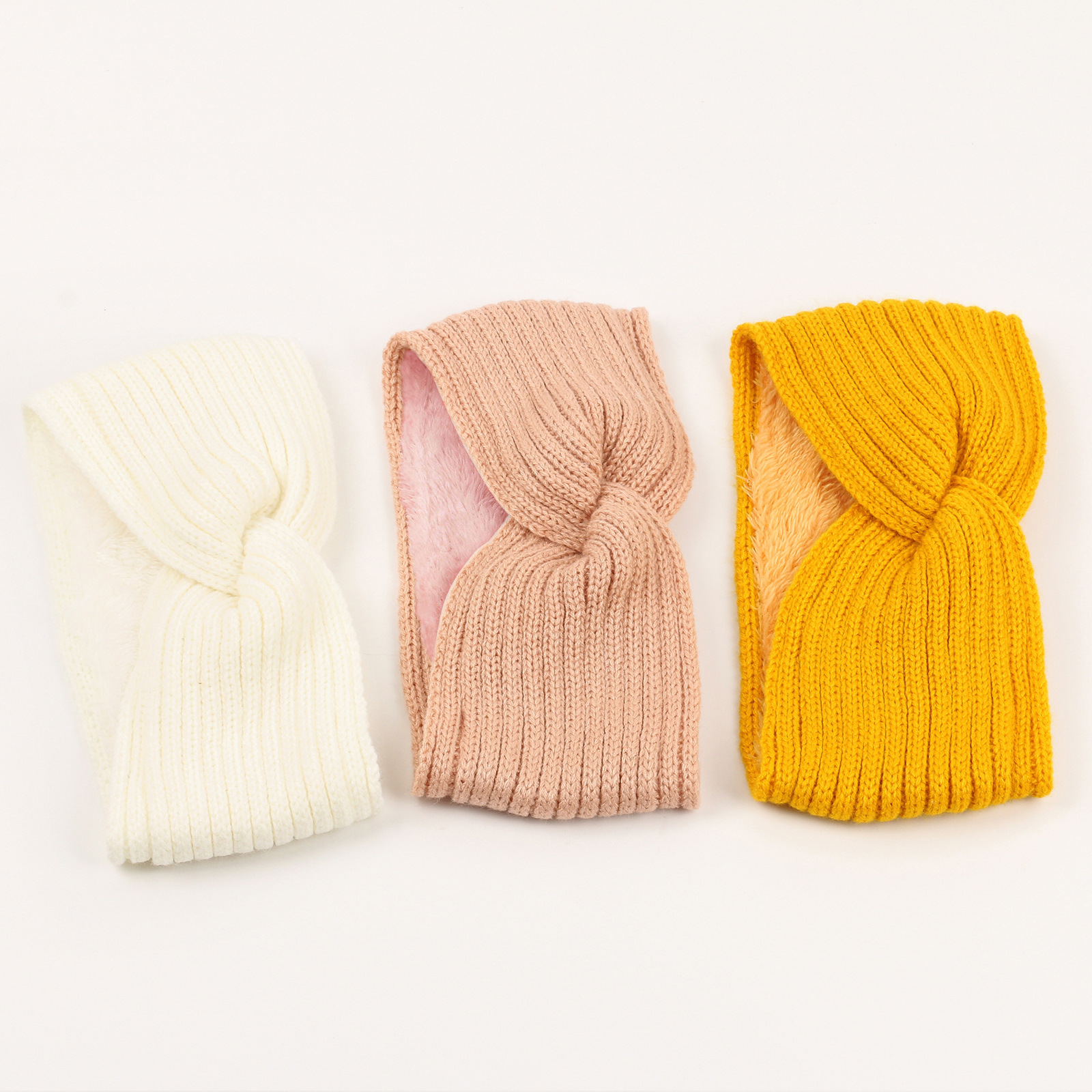 Accessoires pour cheveux tricotés en velours, bandeaux en laine épaisse pour protection contre la chaleur et le froid, bandeaux de sport, protège-oreilles, bandeaux croisés pour femmes_voghion.com