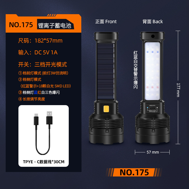 太陽光発電の懐中電灯の強い光は超明るいです。|undefined
