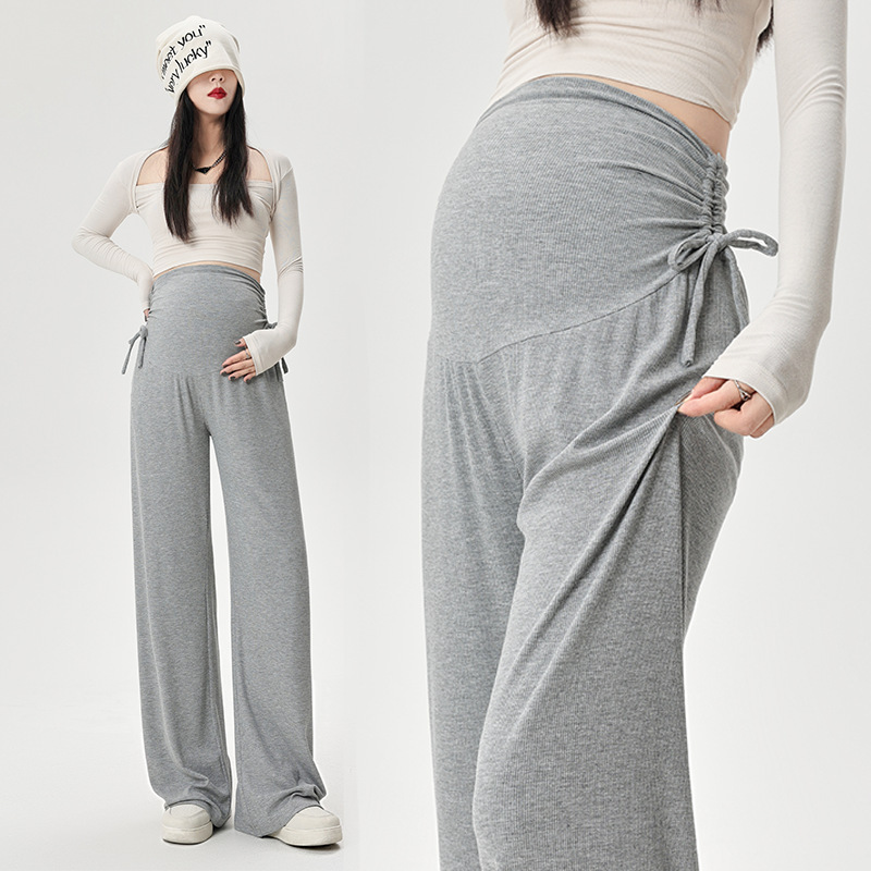 Maternity Pants for Spring and Summer 2026, New Wide-Leg Long Pants That Don'T Squeeze the Belly, Suitable for Petite Sizes, Sporty Casual Spring Wear Maternity Pants for Spring and Summer 2026, New Wide-Leg Long Pants That Don'T Squeeze the Belly, Suitable for Petite Sizes, Sporty Casual Spring Wear
