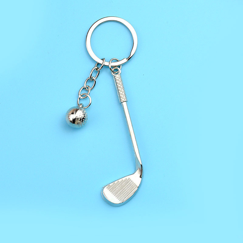Golf Pendant Activity Buckle Pendant Metal Key Ring Advertising Souvenir Engraved Log Friendly Competition Jewelry Wholesale