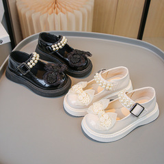 女童公主鞋百搭小皮鞋春秋2024新款兒童小學生瑪麗珍單鞋演出鞋子