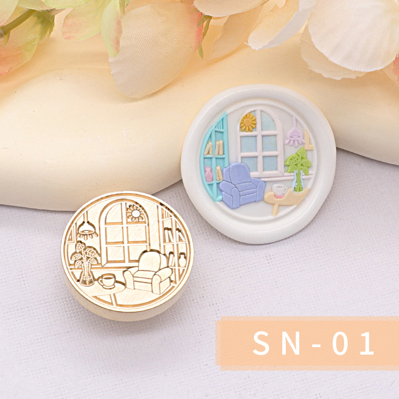 Original nuevo estilo fuego pintura sello serie interior cabeza regalo embalaje sobre cubierta cuento de hadas habitación casa caliente