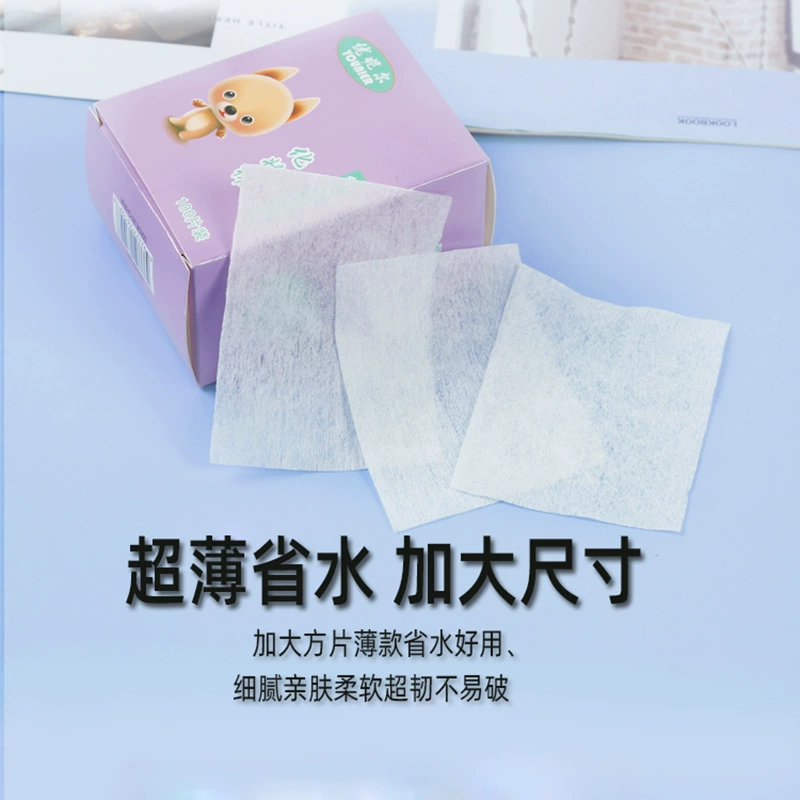Униэль Cotton wipes, тонкие влажные ватные диски, 100 штук, оптом