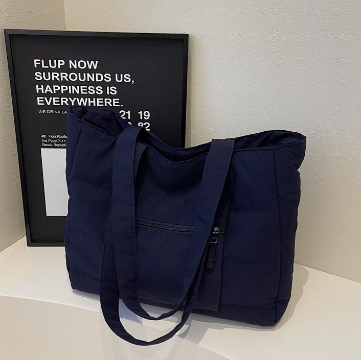 Bolso Tote de Nylon para Mujer con Cremallera para Estudiantes y Uso Diario