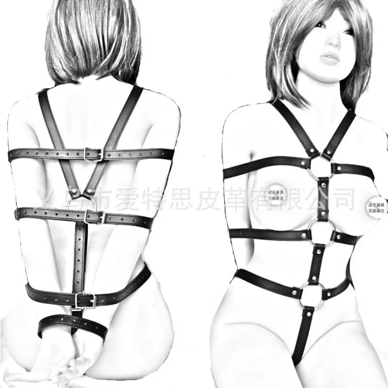 sm皮革捆绑束缚情趣紧身衣服成人性爱另类刑具厂家直营生产