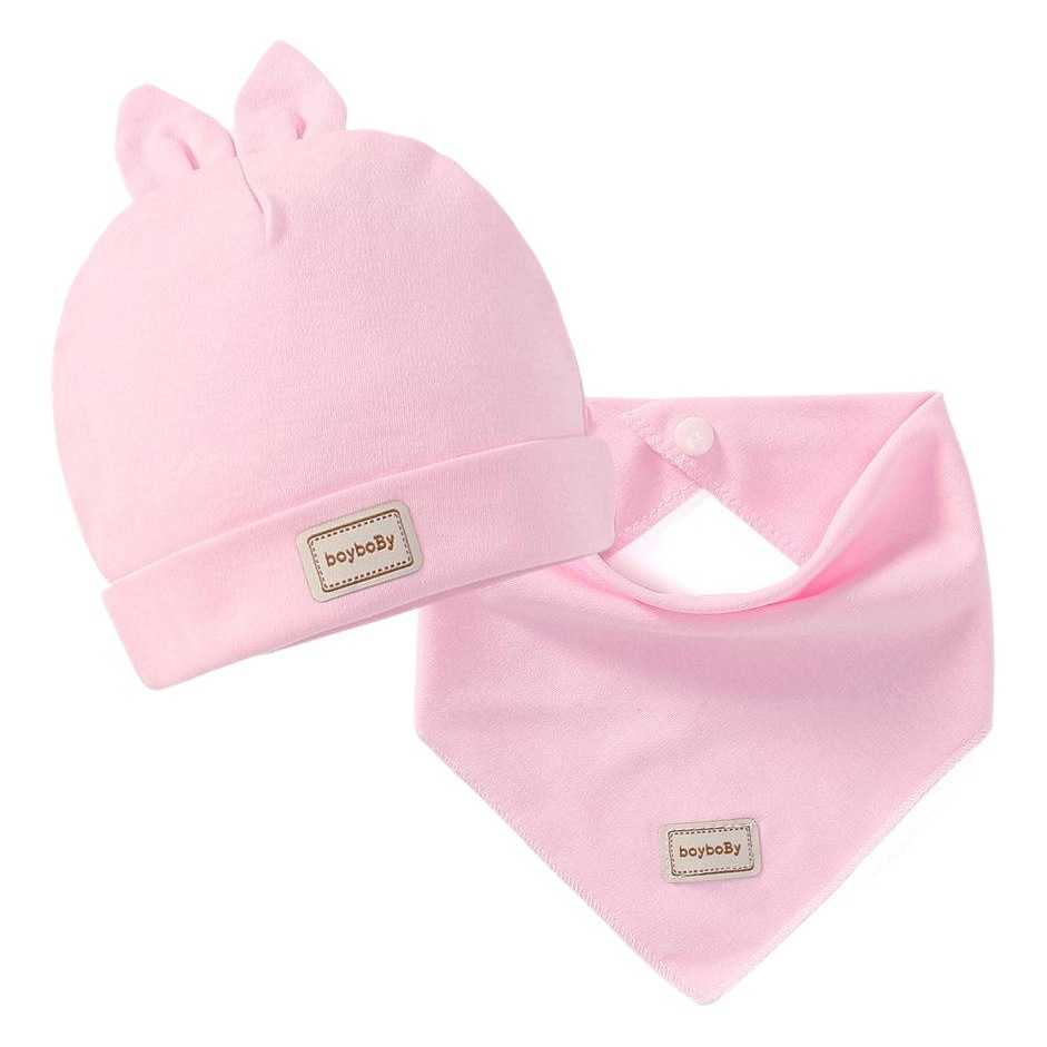 Yiwu Baby Hat Wholesale Newborn Cotton Hats Infant Rabbit Hats Baby Hat and Headscarf Set
