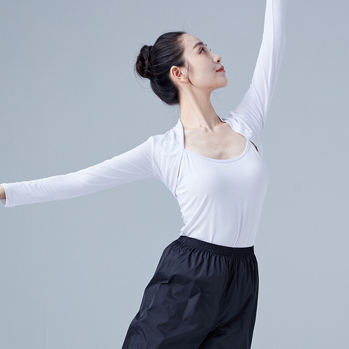 Ballet dance clothes for women, adult modal long-sleeved shawl tops, small vests, training clothes, body shoulder pads