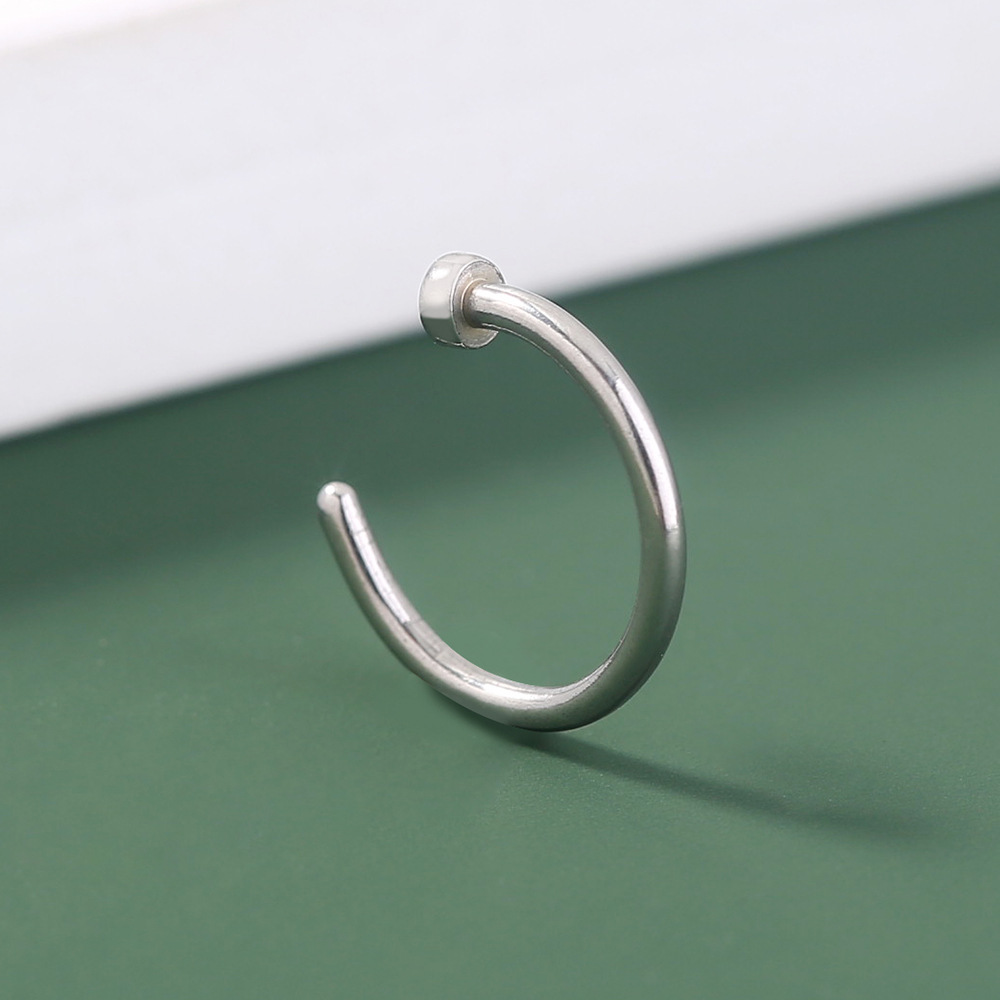 Fashion New Personality Exaggerated Stainless Steel False Nose Ring C-shaped Nose Nail Jewelry display picture 22