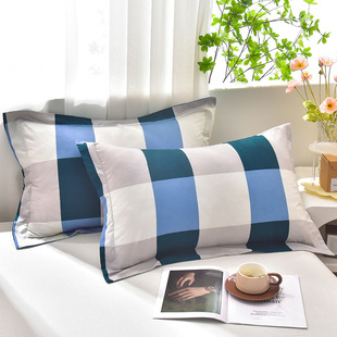 New Plaid Pillowcase Home Pillowcase Student Dormitory Single Striped Pillowcase Wholesale