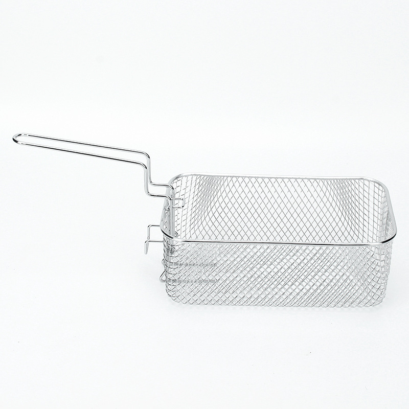 批发商用3.5L油炸锅炸篮滤油网配件鸡腿筛网篮架商用电炸炉薯条炸