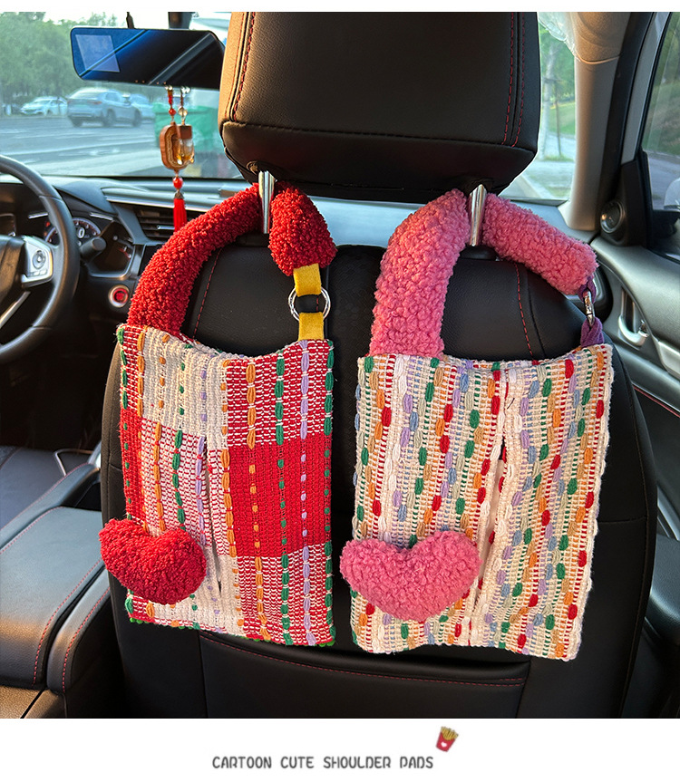 Car Tissue Box Car Paper Bag Car Paper Box Hanging Bag Decorative Supplies Creative Cute Hanging Sun Visor for Women