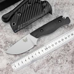 クロスボーダーホット販売バタフライ BM15017 G10 ハンドル小型ストレートナイフ高硬度シャープ屋外ストレートナイフキャンプツール
