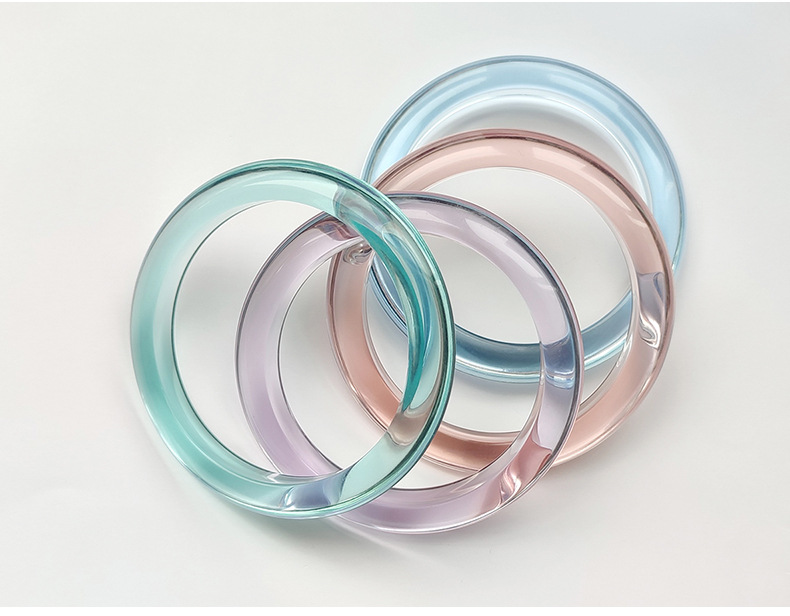 Simple Style Round Arylic Bangle