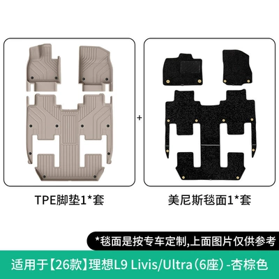 Modelə uyğun ayaqaltı — Trunk Mat - 26-ideal-l9-livisultra-double-layer-apricot-brownmenis-floor-mats