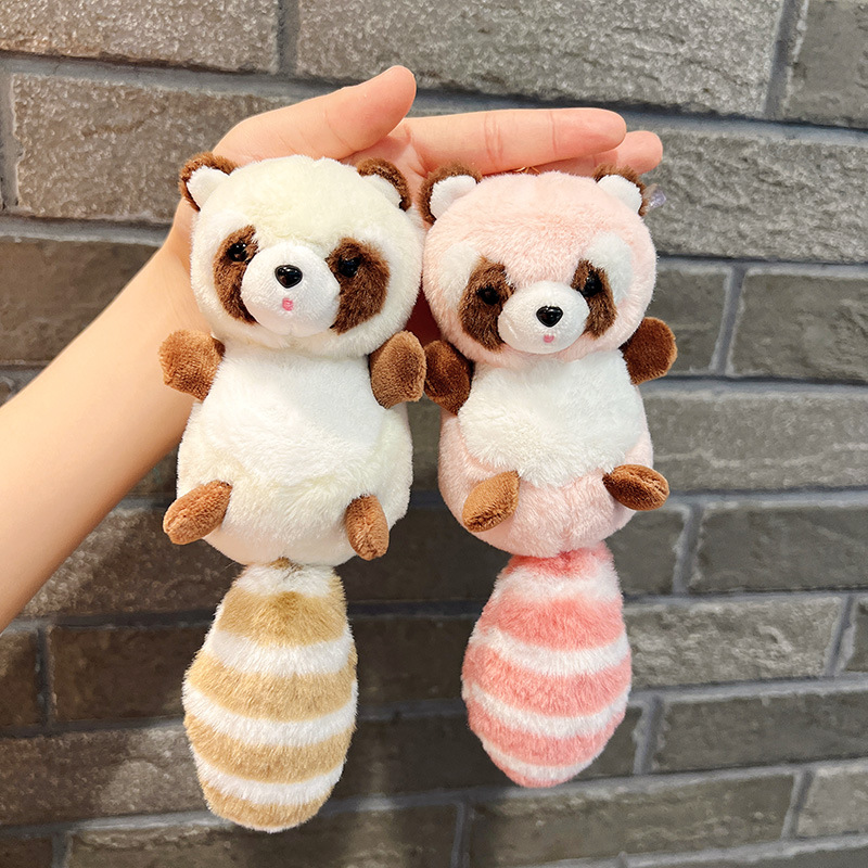 Cute Raccoon Pp Cotton Women's Bag Pendant Keychain display picture 3