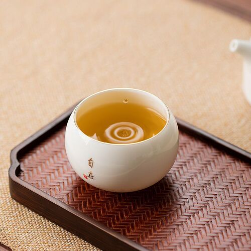 Dehua mutton-fat jade white porcelain tea cup, personal special hand-painted master cup, high-end ceramic household single cup tea cup