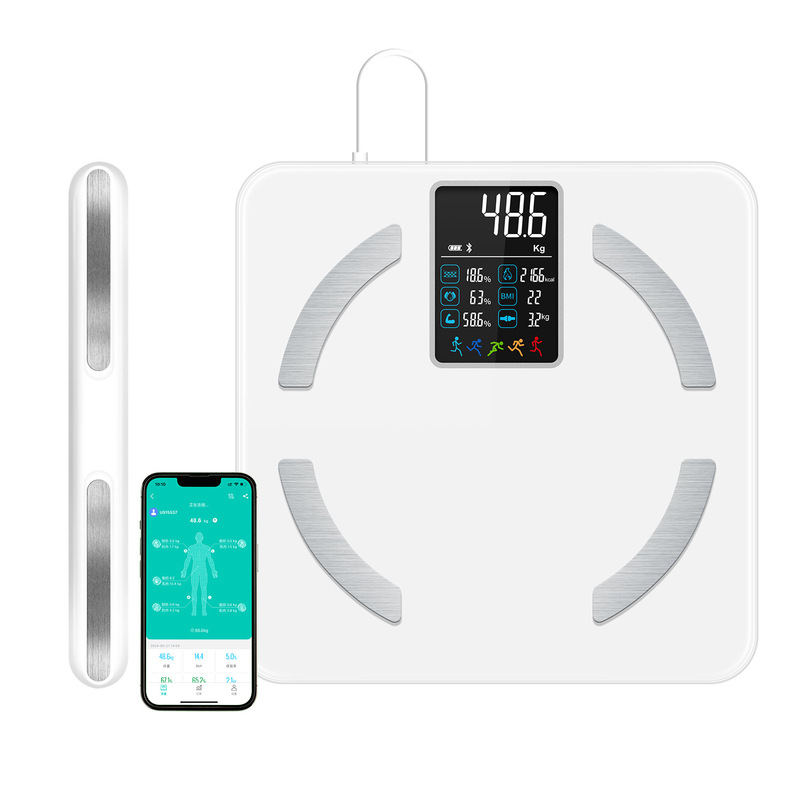 工場卸売体脂肪計8電極体重計大画面スマート電子体重計ジム家庭用健康計|undefined