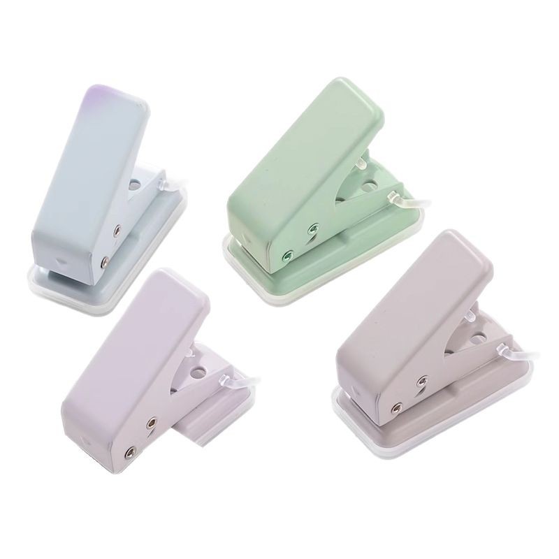 Punzonadora Mini orificio redondo de un solo orificio Pequeña perforadora de tarjetas para niños DIY hecha a mano Anillo de orificio de encuadernación duradero de metal