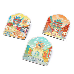 平遙古城冰箱貼市樓聽雨樓磁性貼山西平遙旅遊紀念品鋁箔磁帖禮品
