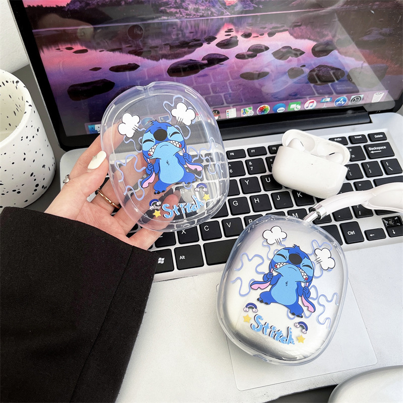 Cartoon Stitch for Apple AirPods MAX headset case Wireless Bluetooth max silicone protective case