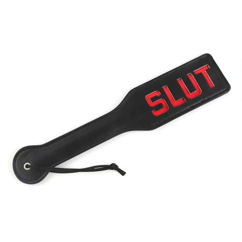 Juguetes sexuales para hombres y mujeres, paleta de mano con forma de letra, paleta negra multicapa, paleta de cuero roja de doble capa, accesorios SM para palmadas y estimulación.